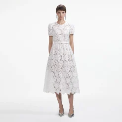 self-portrait Floral Lace Midi Dress