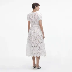 self-portrait Floral Lace Midi Dress