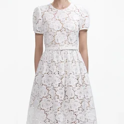 self-portrait Floral Lace Midi Dress