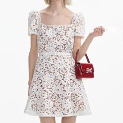 self-portrait Floral Lace Mini Dress
