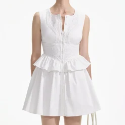 self-portrait Lace Panel Mini Dress