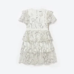 Kids self-portrait Sequin Tulle Midi Dress