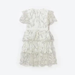 Kids self-portrait Sequin Tulle Midi Dress