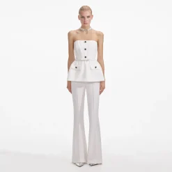 self-portrait Stretch Crepe Jumpsuit