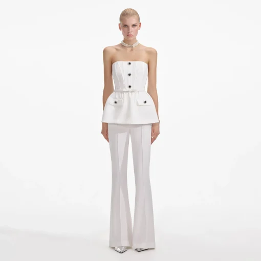 self-portrait Stretch Crepe Jumpsuit