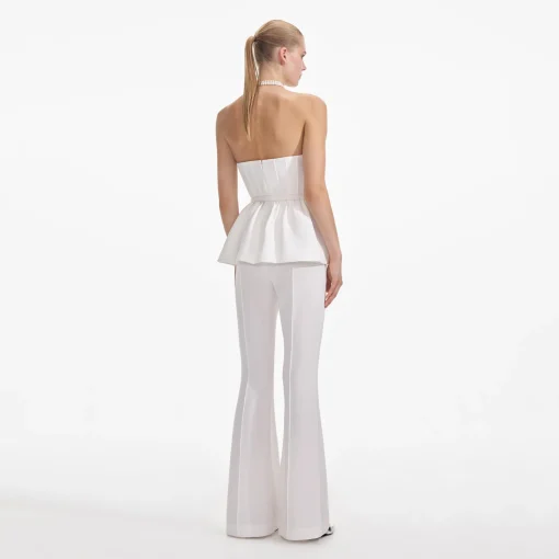 self-portrait Stretch Crepe Jumpsuit