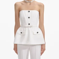 self-portrait Stretch Crepe Jumpsuit