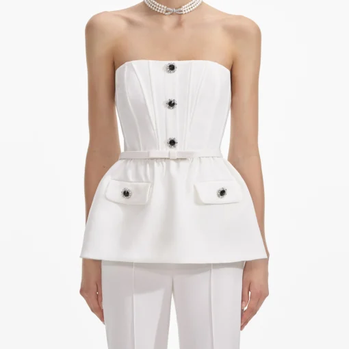 self-portrait Stretch Crepe Jumpsuit