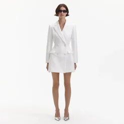 self-portrait Taffeta Tailored Mini Dress