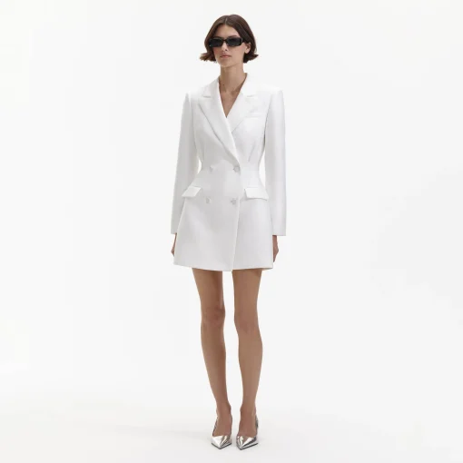self-portrait Taffeta Tailored Mini Dress