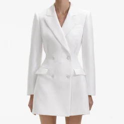 self-portrait Taffeta Tailored Mini Dress