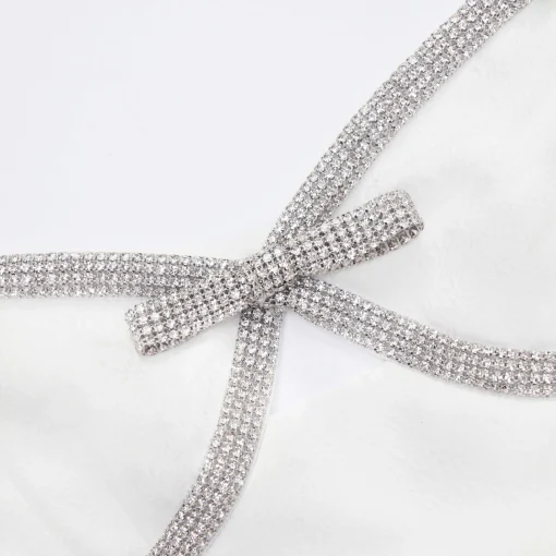 self-portrait Textured Diamante Mini Dress