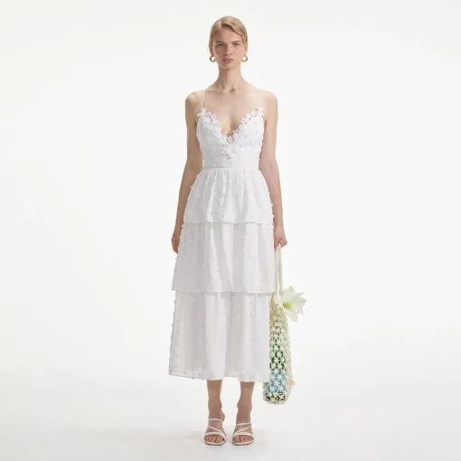 self-portrait Tie Back Midi Dress