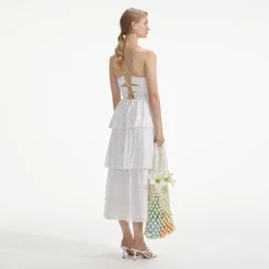 self-portrait Tie Back Midi Dress