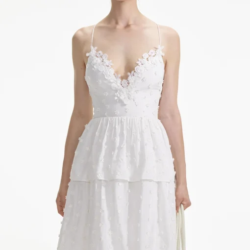 self-portrait Tie Back Midi Dress
